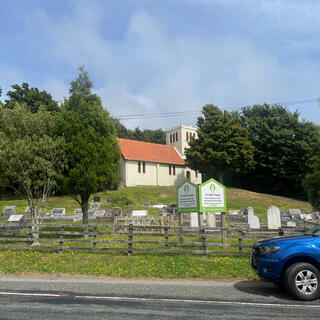 Grave stones in front of St Matthias church.