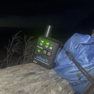 Green LEDs on a inReach satellite communicator.