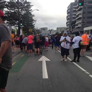 Lining up for the annual Round-The-Bays race.