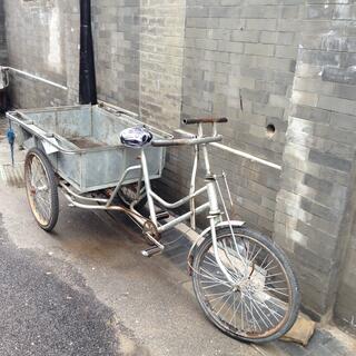 A long trike has room for a large tray on the back.