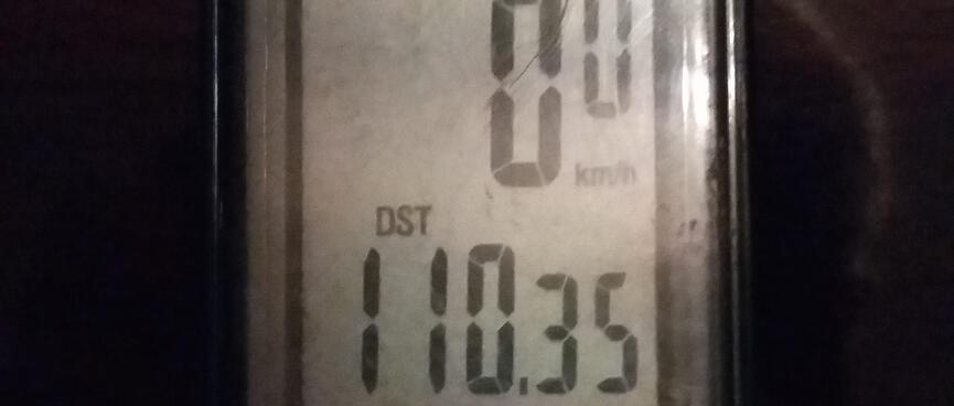 My tripometer shows that I travelled 110.35km.