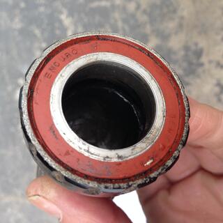 The clean side of a seal from the Surly bottom bracket.