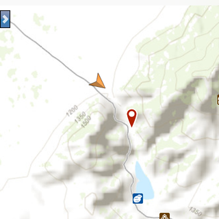 A screenshot of GaiaPro, showing the steep incline.