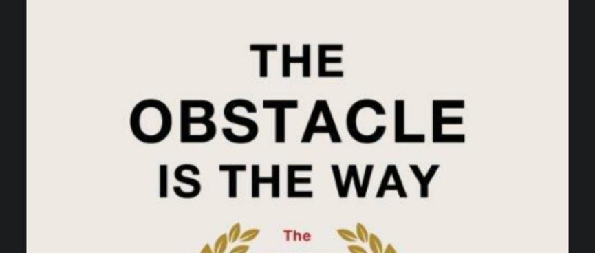 The Audible player showing the cover and play position of The Obstacle Is The Way audio book.