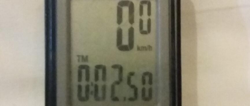 My cycle computer shows a duration of 0:02.50 rather than 12:02.50.