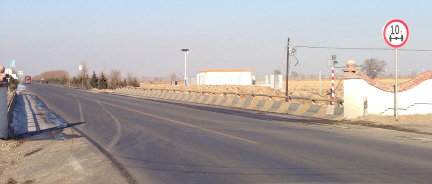 A short road bridge on a highway.