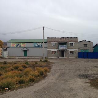 Town buildings.