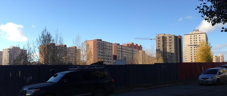 Row after row of apartment buildings.
