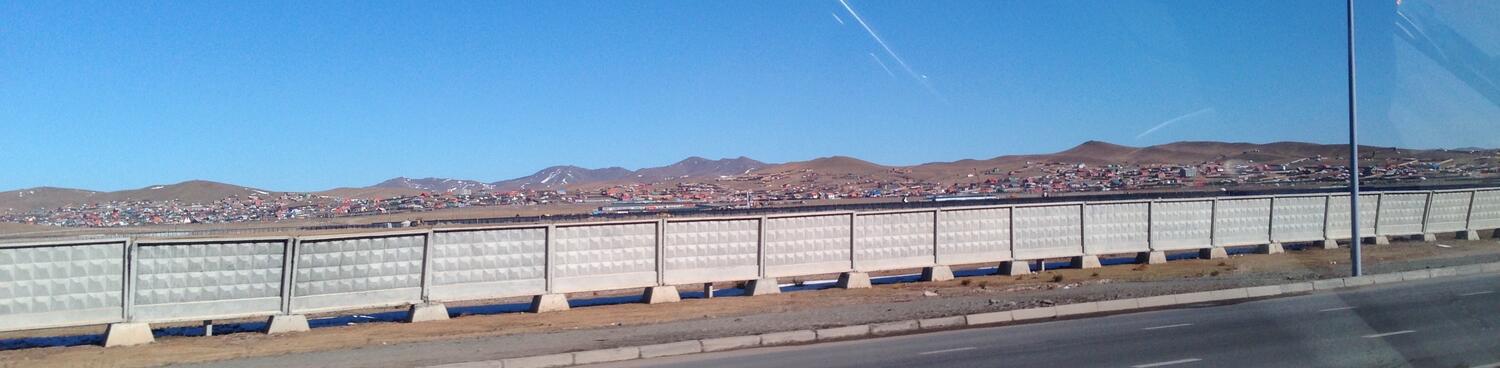 Houses on the hillside.