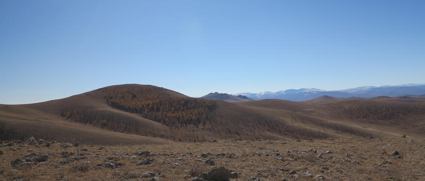 Hills and mountains.
