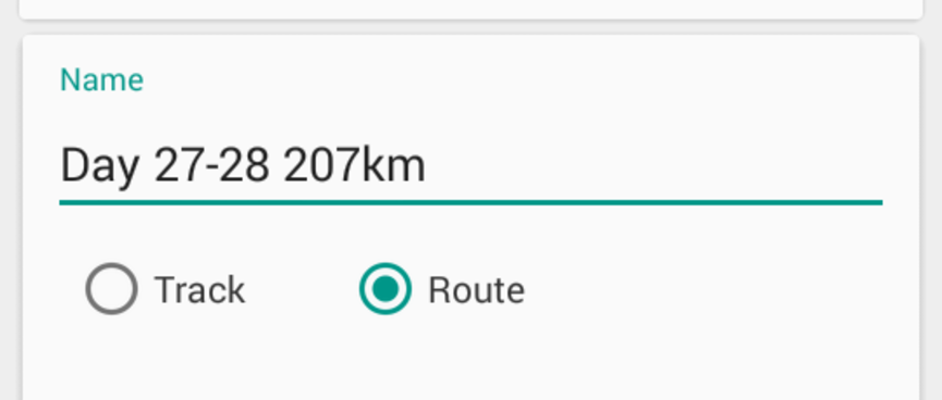 Loading a route into Soviet Military Maps Pro.
