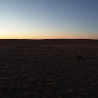 A panoramic view of the sunset.