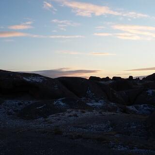 A rocky landscape.