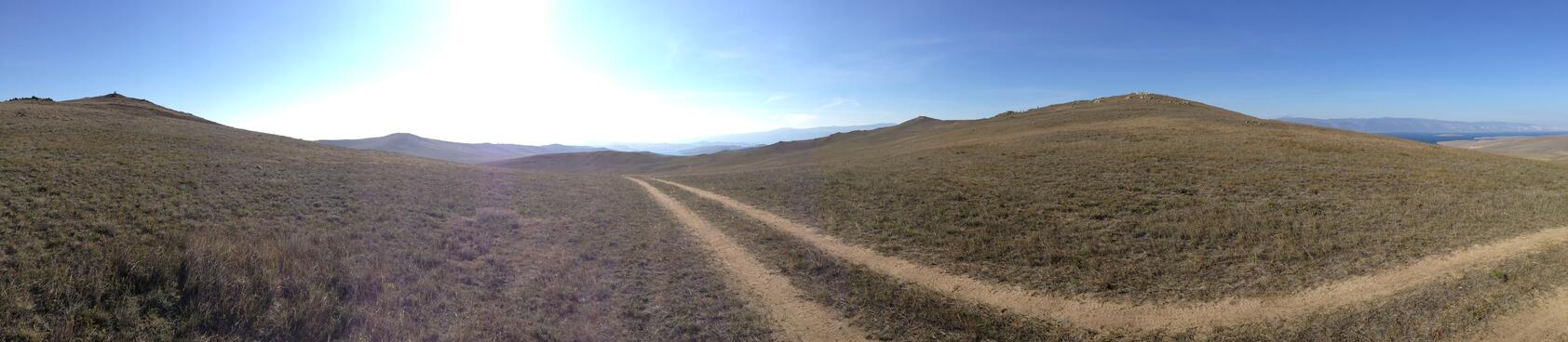 Hills as far as the eye can see.