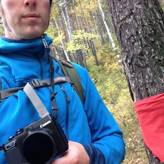 Selfie with camera.