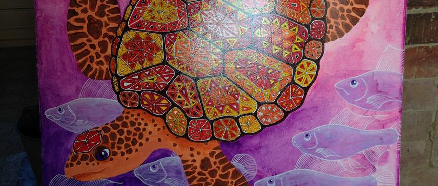 Patchwork turtle.