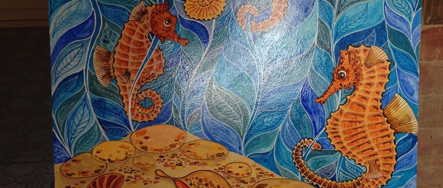 Socialising seahorses.