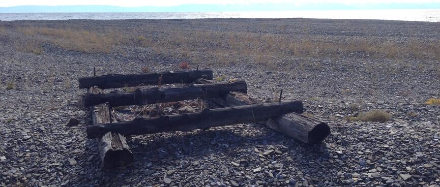 Beached vessel.