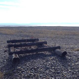 Beached vessel.