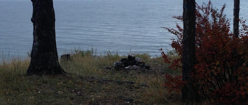 Lakeside fire pit.