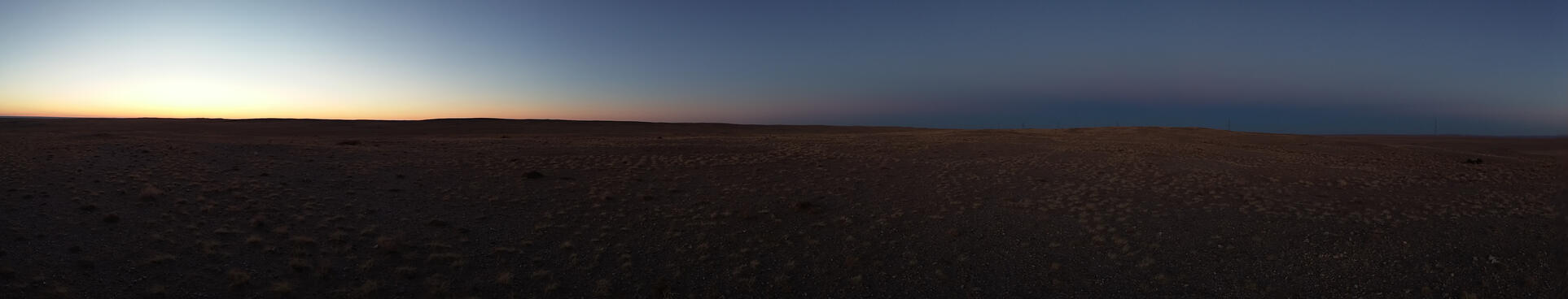 A panoramic view of the sunset.