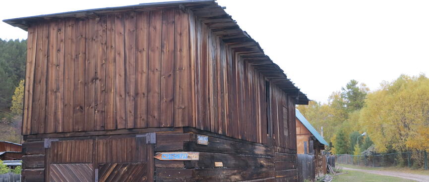 Wooden doors on a storehouse.